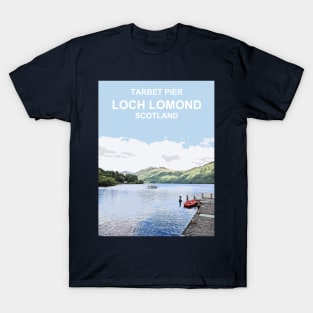 Scotland Loch Lomond Scottish Travel location poster T-Shirt